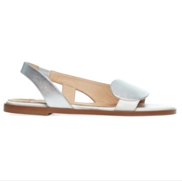 New$850 Gabriela Hearst Pippa Leather Flat Slingback Slip-On Sandal 37